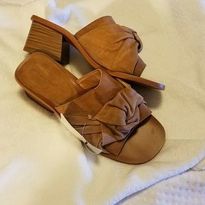 Zara Basic Collection Genuine Suede Sandals